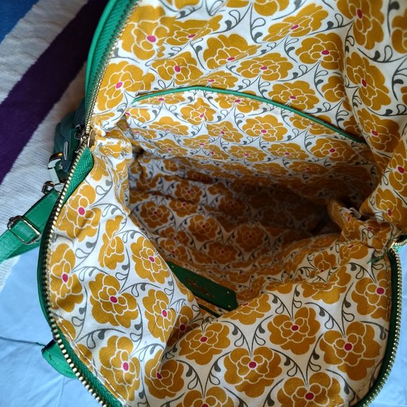 EMMA FOX fold over LG. Kelly Green Satchel Crossbody - Picture 10 of 12